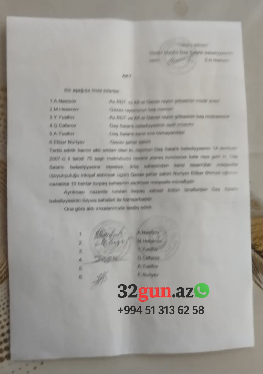 Kəmaləddin Heydərovun təyin etdiyi rəis Qazaxda torpaq zəbtində ittiham olunur– İcra müavini və bacısı oğlunun inanılmaz əməlləri / SƏNƏDLƏRLƏ