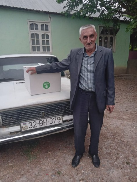 Leyla Əliyevanın təşəbbüsü ilə Yevlaxda ailələrə qurban payları çatdırıldı -FOTOLAR