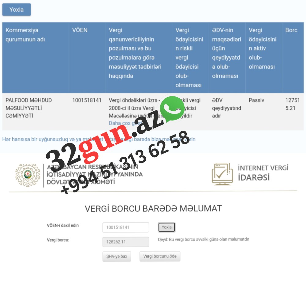 Mübariz Mənsimovun Azərbaycandakı şirkəti"PalFood" MMC-nin vergi borcu üzə çıxıb/ FOTO