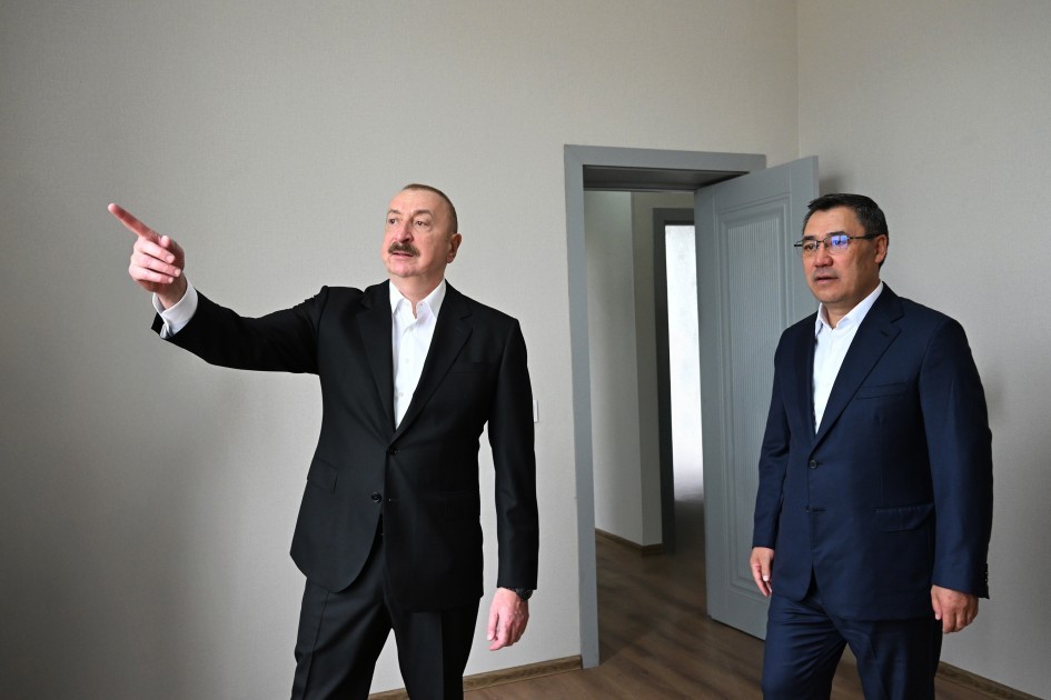 Prezidentlər Ağdamın Xıdırlı kəndinin 1-ci mərhələsinin açılışında -FOTOLAR