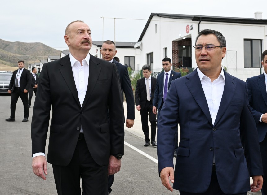 Prezidentlər Ağdamın Xıdırlı kəndinin 1-ci mərhələsinin açılışında -FOTOLAR