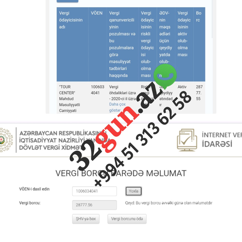 "TOUR CENTER" MMC riskli vergi ödəyicisi oldu