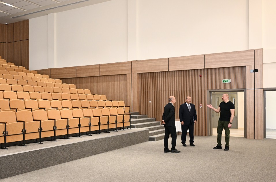 Ağdam şəhər 1 nömrəli tam orta məktəbin binasının açılışı oldu -FOTOLAR