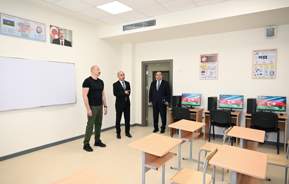 Ağdam şəhər 1 nömrəli tam orta məktəbin binasının açılışı oldu -FOTOLAR