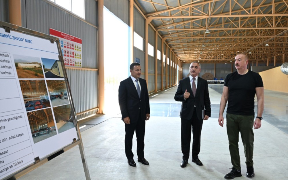 Xocalı kərpic zavodunun açılışı olub -FOTOLAR