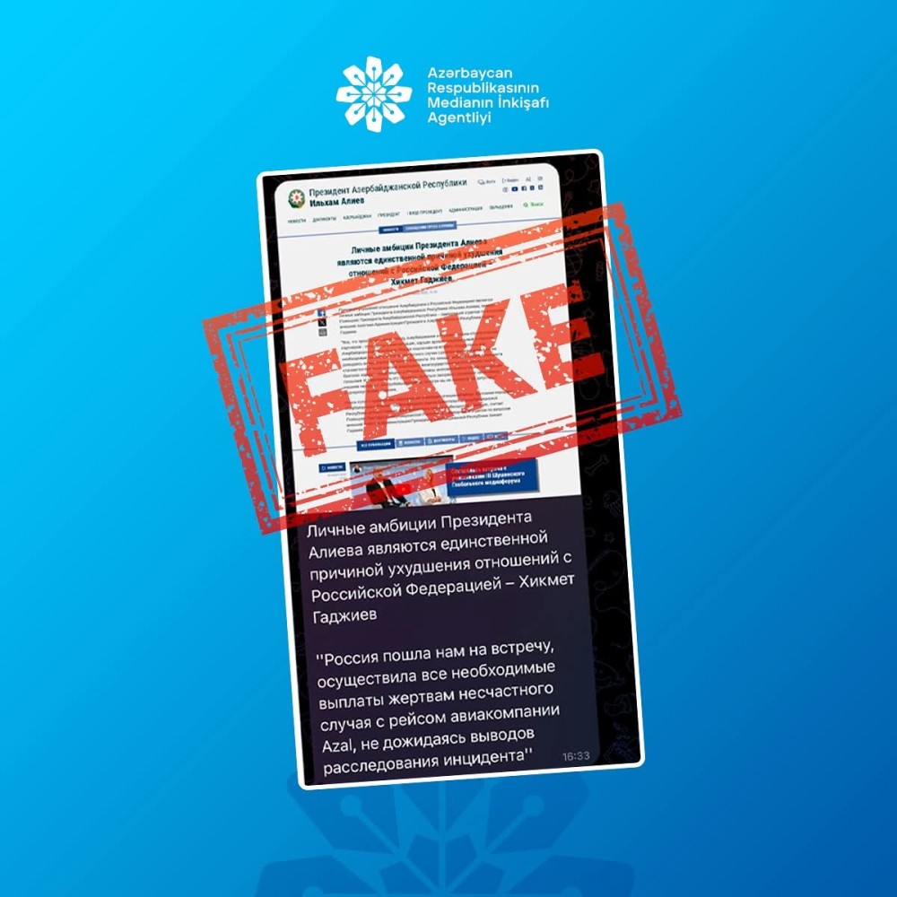 Hikmət Hacıyevin adından saxta açıqlama yayılıb