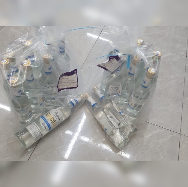 Bu marketdə saxta araqlar aşkarlandı - FOTOLAR