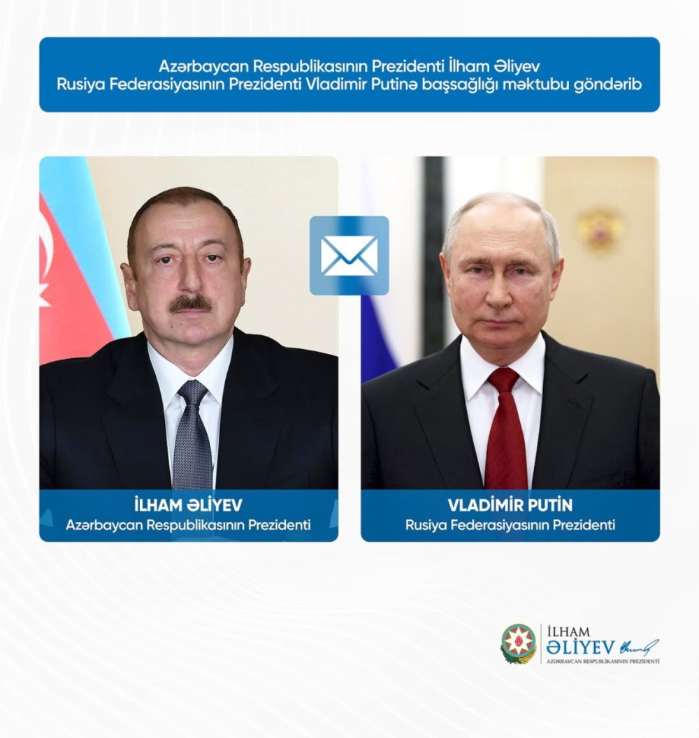 İlham Əliyev Vladimir Putinə başsağlığı verdi
