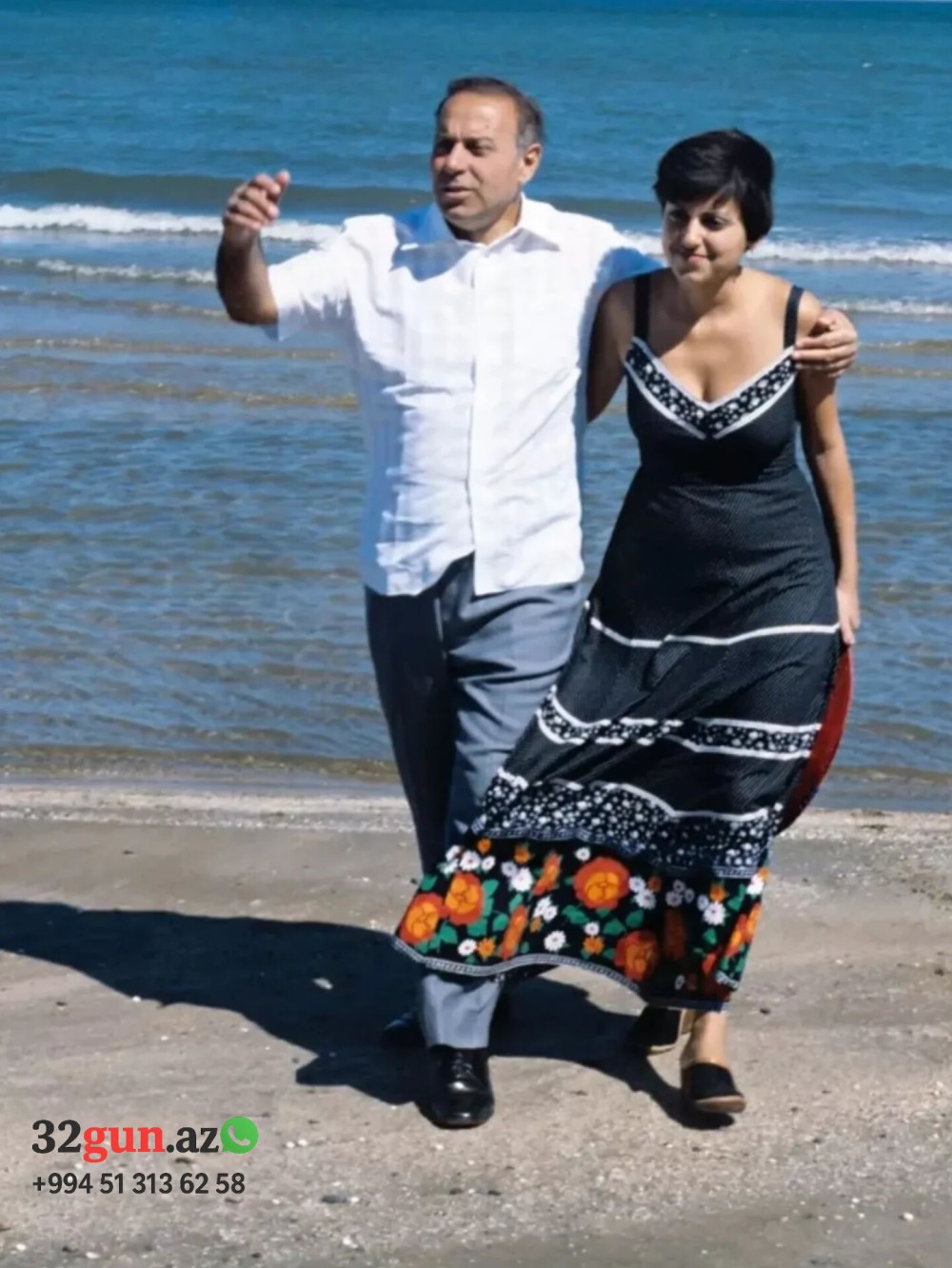 Ulu öndərin qızı Sevil Əliyeva ilə dəniz kənarındakı nadir fotosu