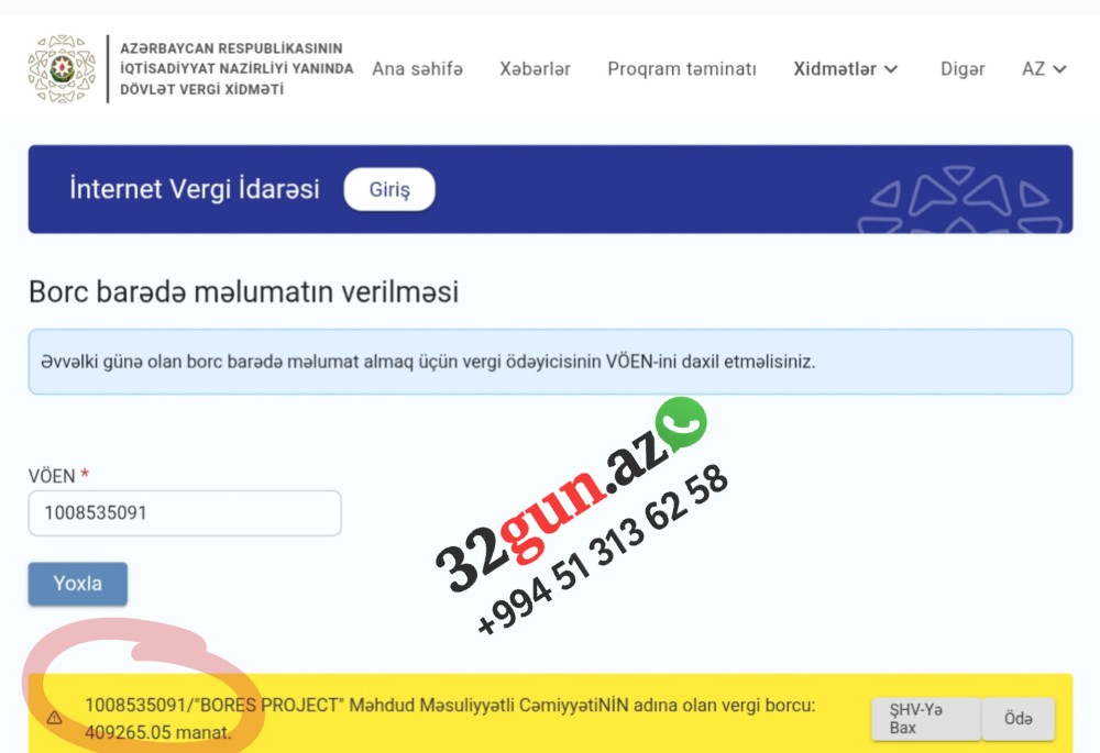 "BORES PROJECT" dövlətin qanununu pozdu- Həm də külli miqdarda borcu + FOTO