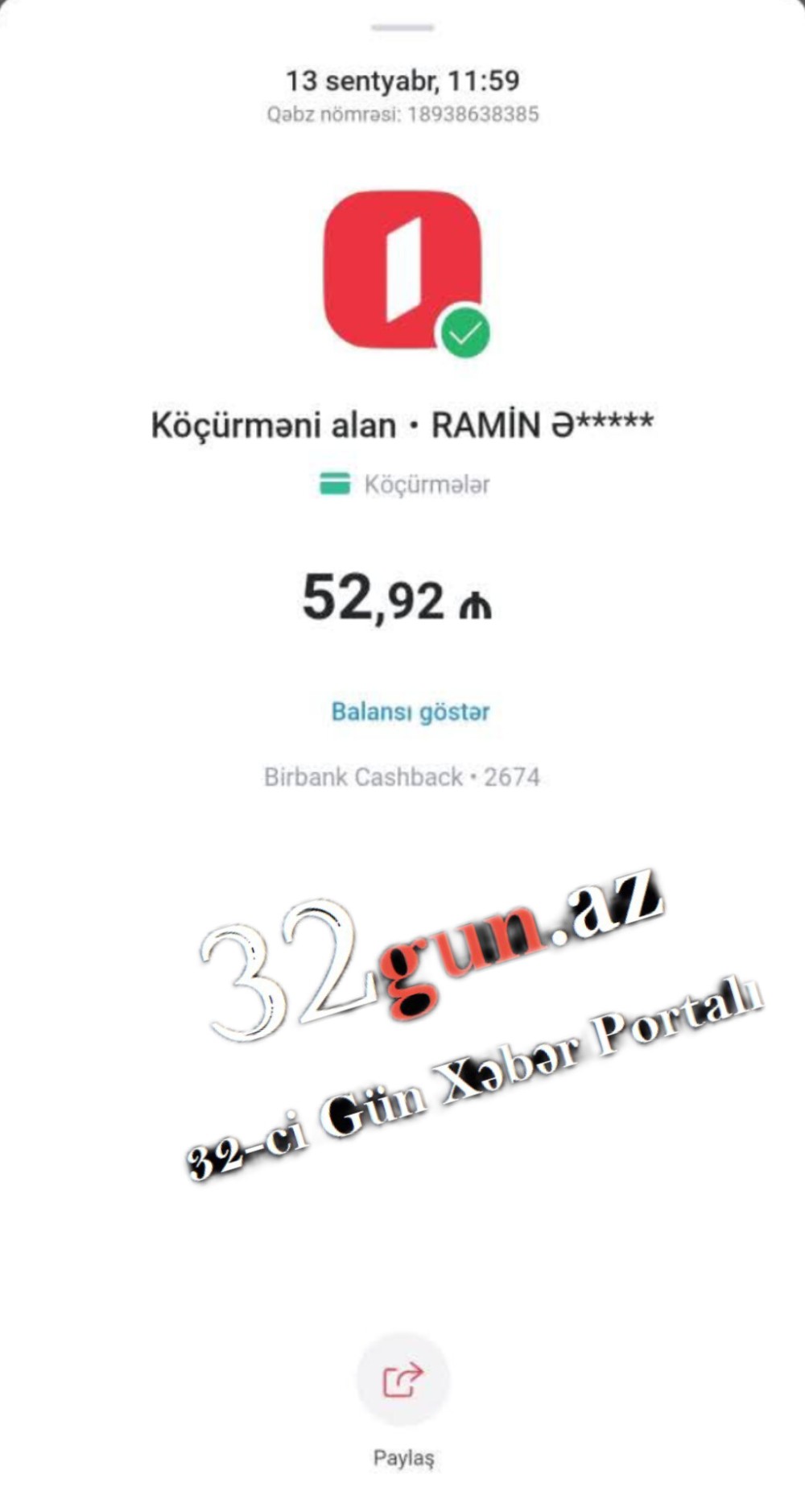 "Biz Bizə" restoranında İYRƏNCLİK VƏ .../"Göyərtidən həşərat çıxdı, terminal yoxdur"