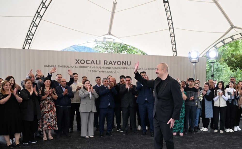 Prezident 4 kəndin sakinləri ilə görüşdü +FOTOLAR (YENİLƏNİB)