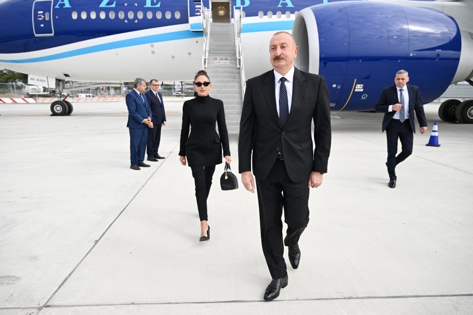 İlham Əliyev və Mehriban Əliyeva Nyu-Yorka getdi +VİDEO (FOTOLAR)