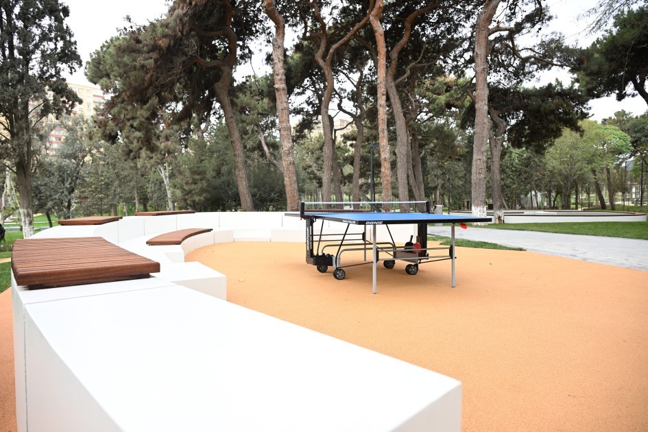 İlham Əliyev və birinci xanım yeni parkın açılışında- FOTOLAR