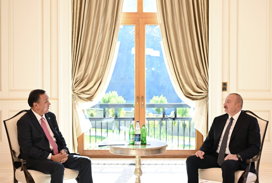 Prezident İlham Əliyev Qəbələdə Türk Dövlətləri Təşkilatının Baş katibini qəbul edib
