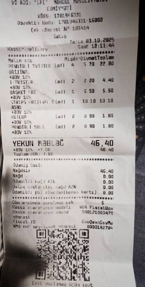 "Wolt" sifarişində qiymət fərqi müştəriləri çaşdırdı