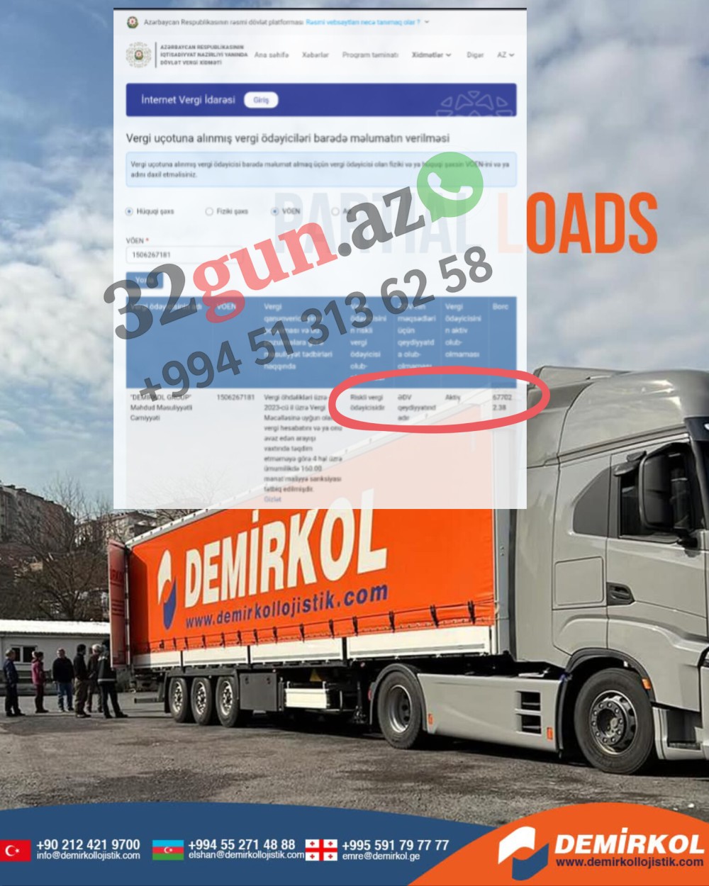 “Demirkol Group” MMC-nin külli miqdarda vergi borcu üzə çıxıb-  FOTOFAKT