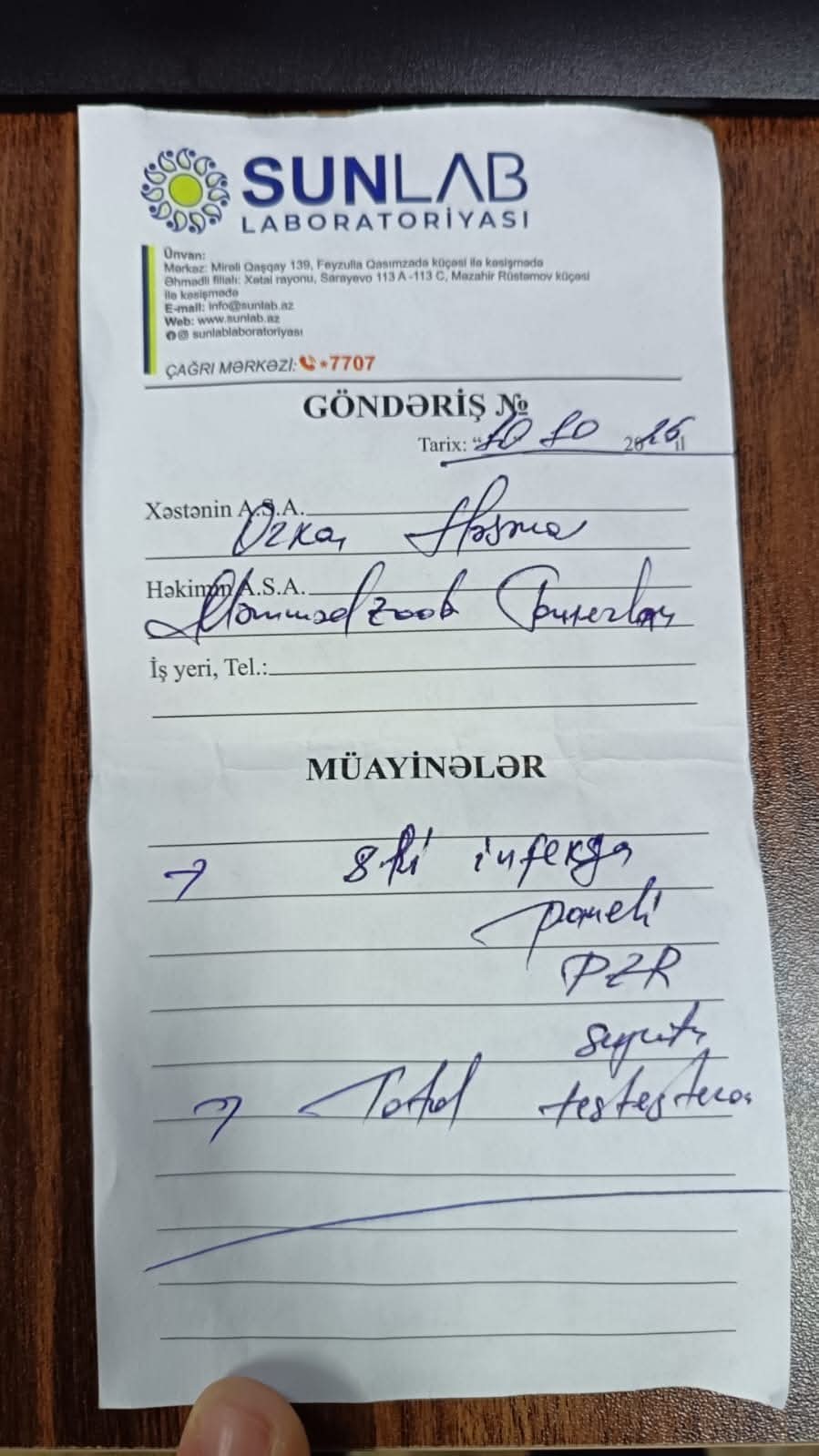  Dövlət Tibb Sistemində Göndəriş Qarışıqlığı – Pasiyent Özəl Klinikaya Yönləndirildi