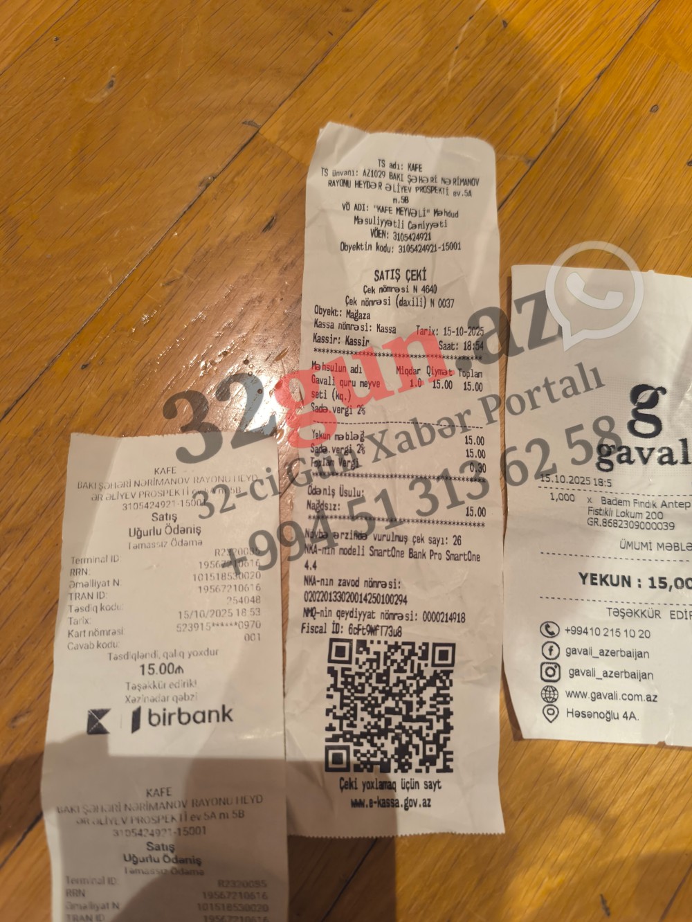 "Gavalı"nın qəbzlərində QƏRİBƏLİK:Çərəz, quru meyvə, şokolad satılan mağazalar şəbəkəsi niyə kafe kimi QEYDİYATDADIR?