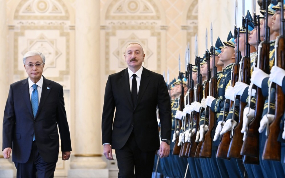 Astanada İlham Əliyevin rəsmi qarşılanma mərasimi oldu -VİDEO (YENİLƏNİB-FOTOLAR)