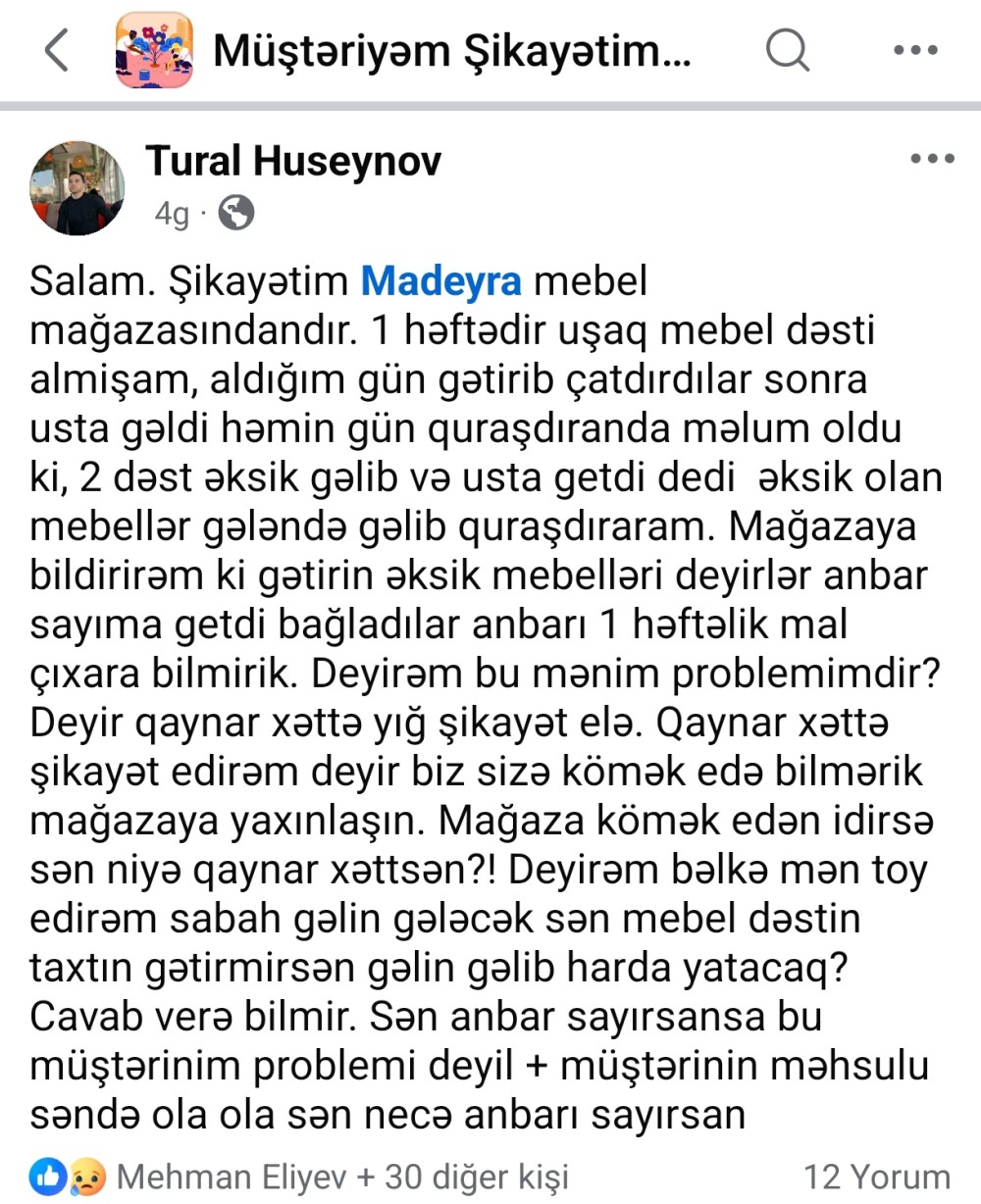 Deputatın şirkəti  ilə bağlı çoxsaylı şikayətlər