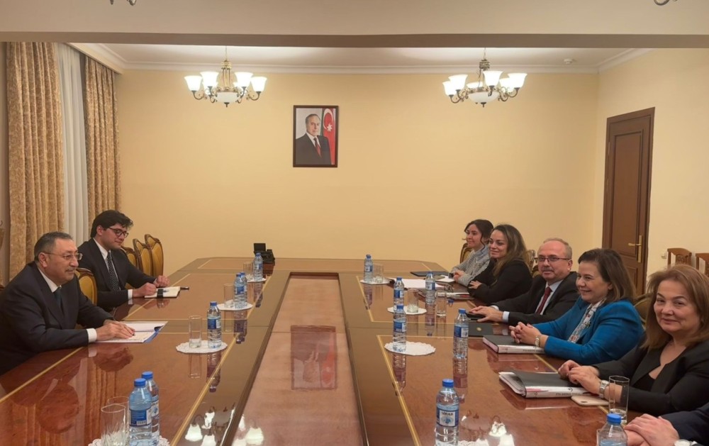 Türkiyə XİN rəhbərinin müavini Hikmət Hacıyev və Xələf Xələfovla görüşdü -FOTO