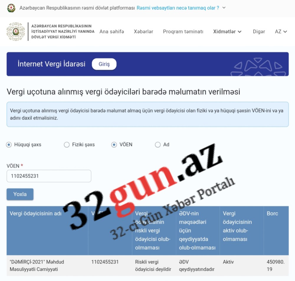 “Dəmirçi-2021” MMC-nin 450 min manatlıq vergi borcu - FOTO