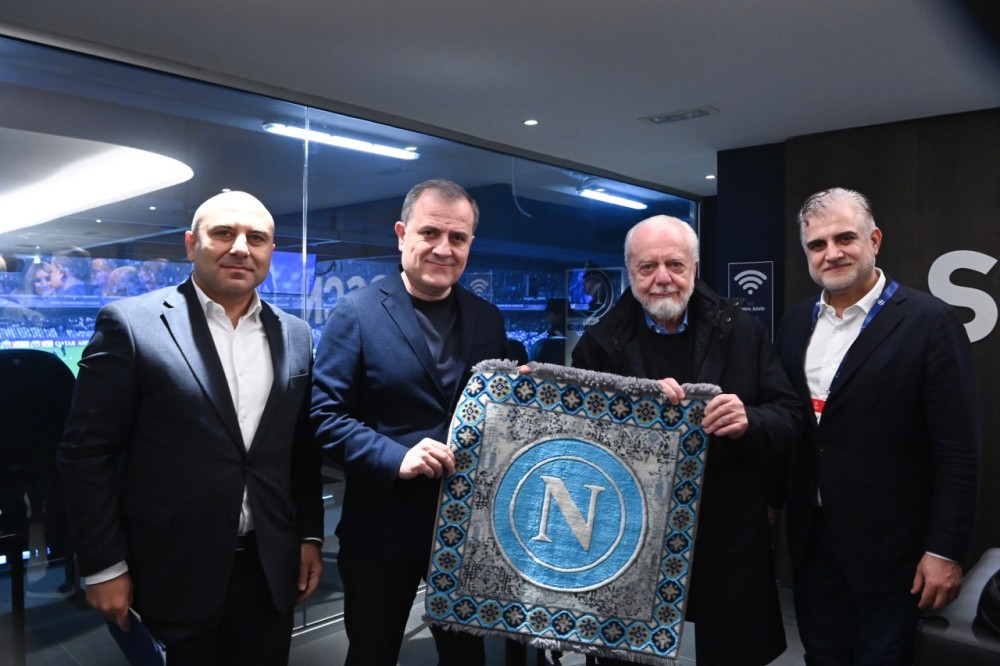 Nazir “Napoli” - “Qarabağ” oyununu stadiondan izləyib -FOTOLAR