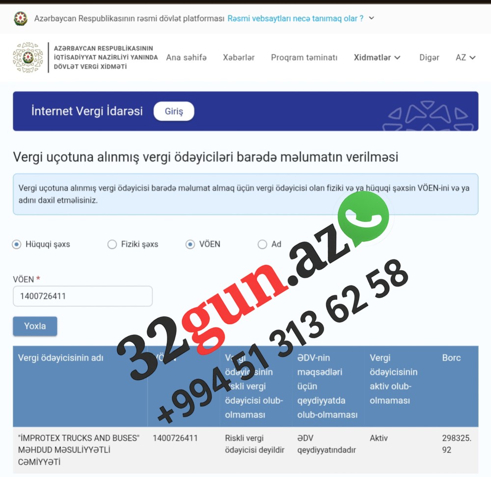 Bacısı oğlu nazir müavini olan Füzuli Ələkbərovun  ŞİRKƏTİ DOVLƏTƏ BORCLANDI -külli miqdarda / FOTO