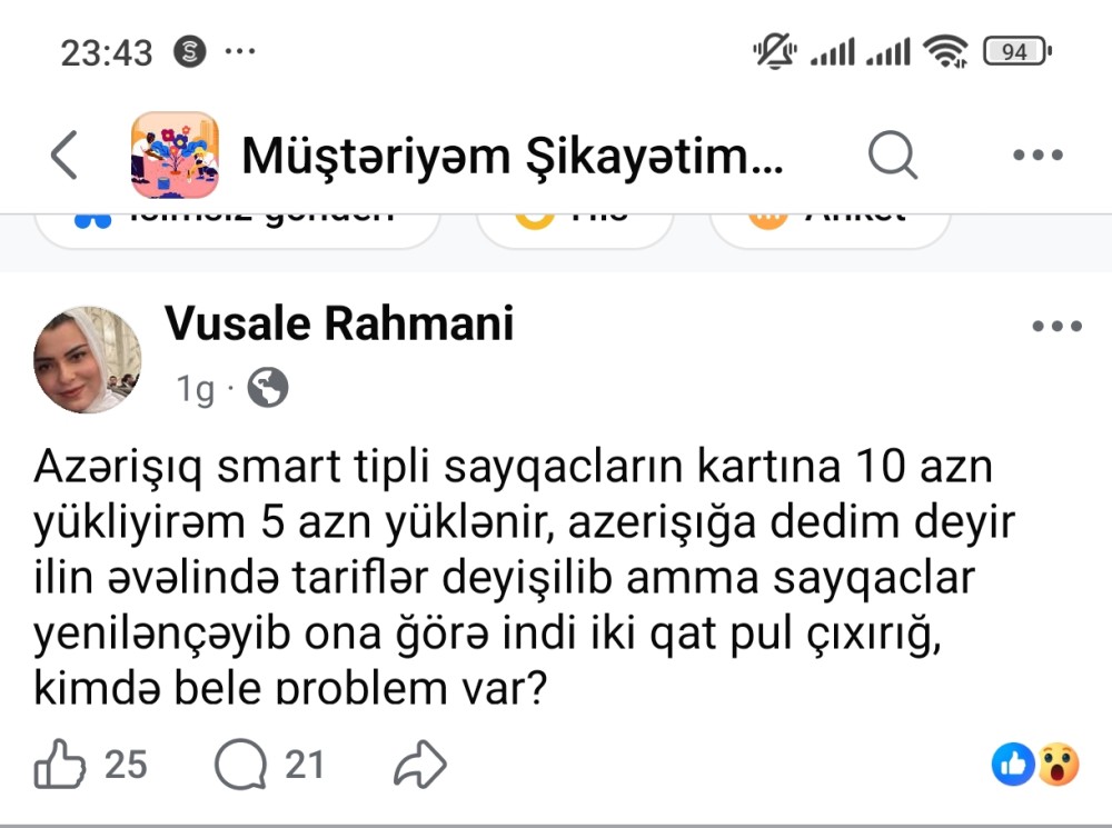 “10 manat yükləyirik, 5  silinir” –"Azərişıq" smart sayğaclarla bağlı narazılıq