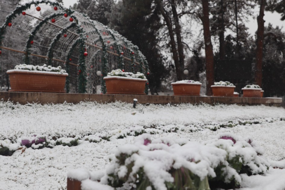 Xankəndiyə ilk qar yağdı -FOTOLAR