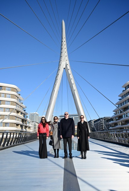 Prezident ailəsi ilə birlikdə “Ağ Şəhər”də açılış etdi -FOTOLAR (YENİLƏNİB)